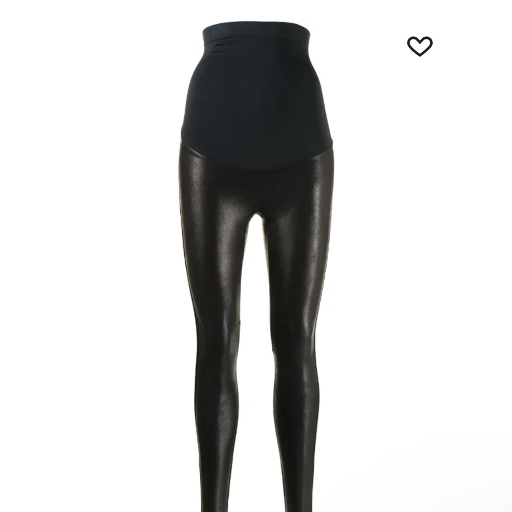 SPANX Highwaisted Faux Leather Maternity Leggings